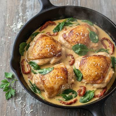 One-Pan Creamy Tuscan Garlic Chicken